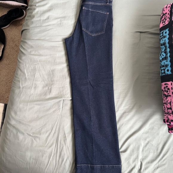 Express /Size 10R/ Wide leg Jeans/BLUE - Picture 2 of 3